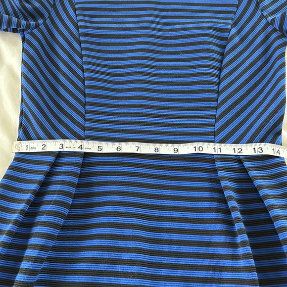 Madewell Striped Gallerist Dress Size 4 Black and Navy - Picture 10 of 11